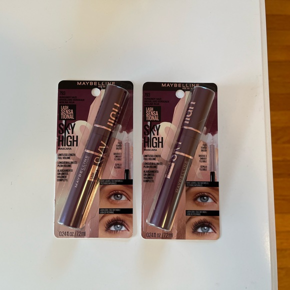 2 New Maybelline Sky High Mascara 793 Burgundy Haze